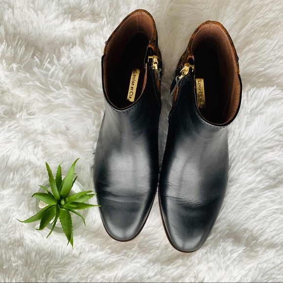 Louise et Cie Tangie Black / Leopard Bootie - Picture 4 of 8